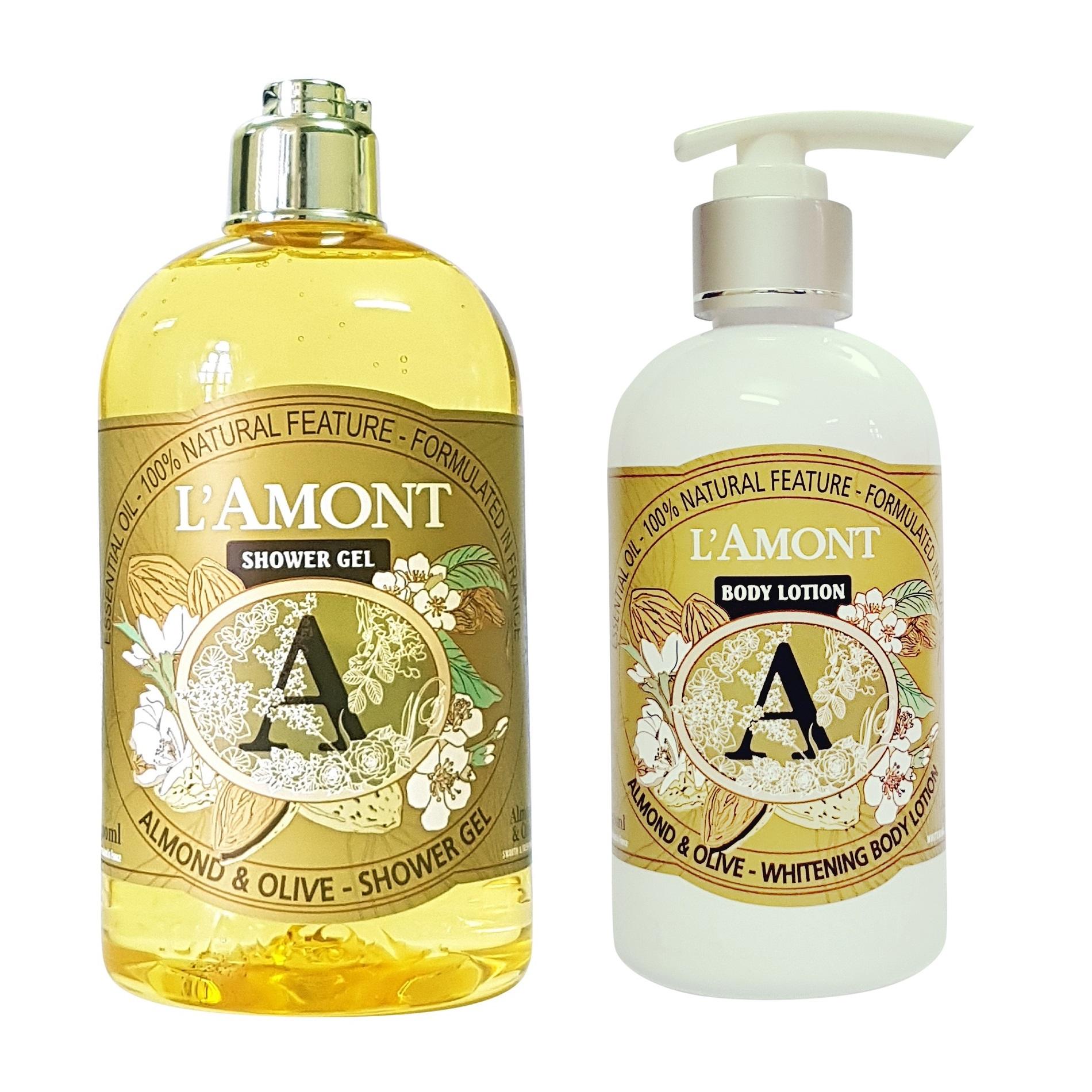 Combo Sữa Tắm Và Sữa Dưỡng Thể Lamont En Provence Almond