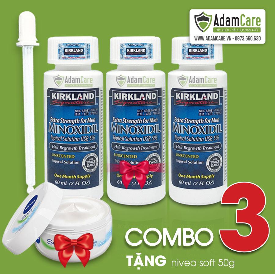 Serum mọc râu Minoxidil 5% dạng lỏng combo 3