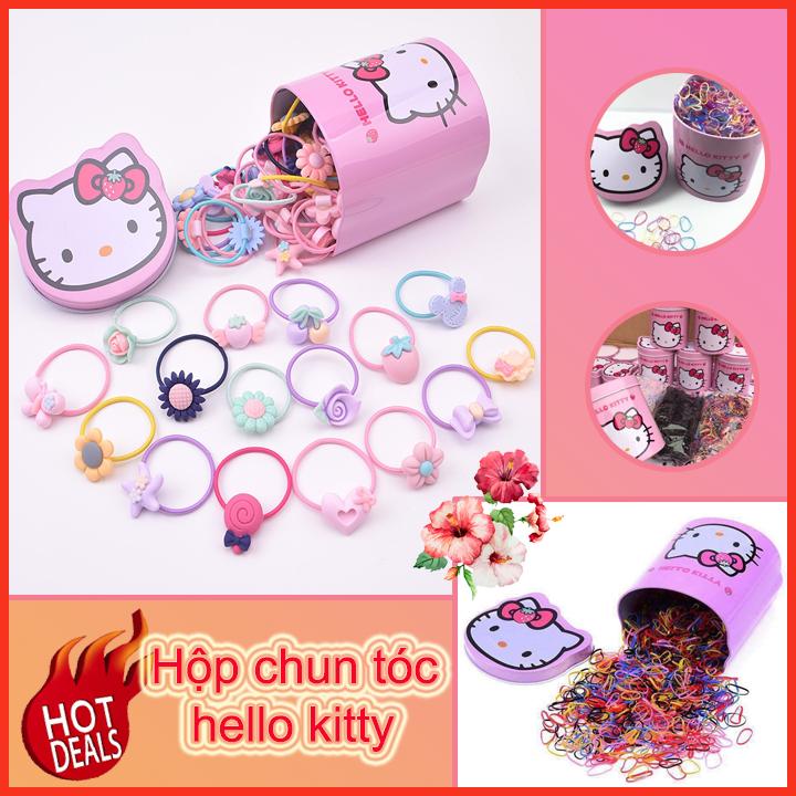 Hộp chun Hello Kitty ( shop còn cung cấp vỏ bọc máy giặt, bút màu cho bé, miếng lót chống thấm, giỏ đựng đồ đa năng )