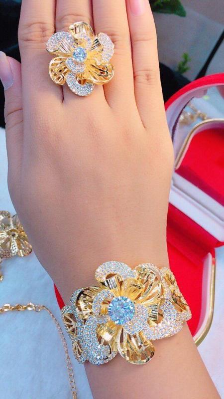 Bộ Trang Sức Nữ Xi Vàng 18k Gadoshop