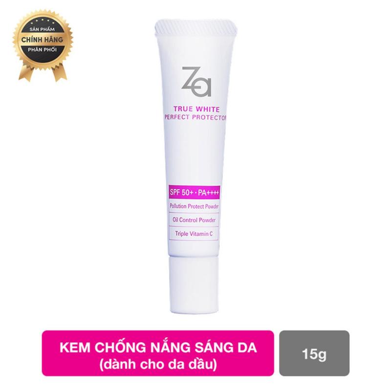 Kem Chống Nắng Dưỡng Trắng Spf 50+ Za True White Ex Perfect Protector 15 G