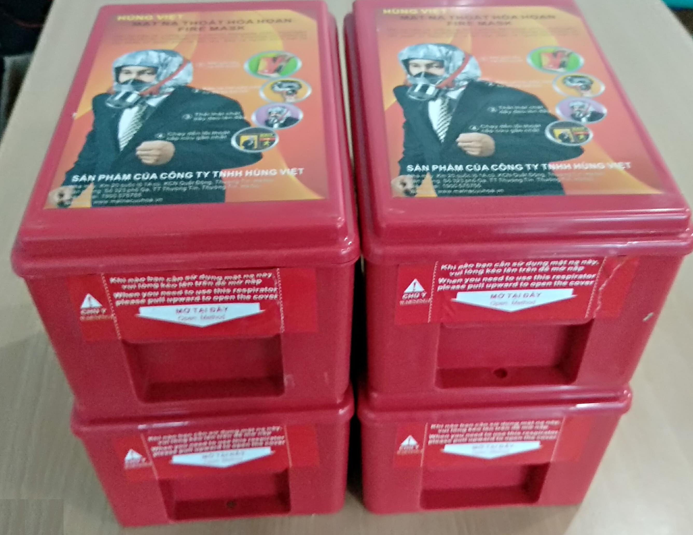 Combo 4 mặt nạ thoát hiểm tránh ngạt khí khi hỏa hoạn VIE-30