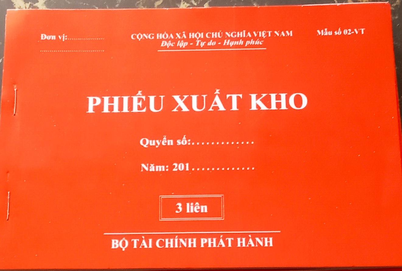 10 quyển phiếu xuất kho 3 liên