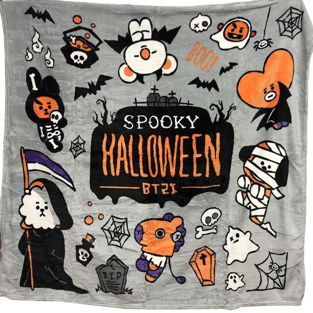 Chăn bt21 spooky halloween kute