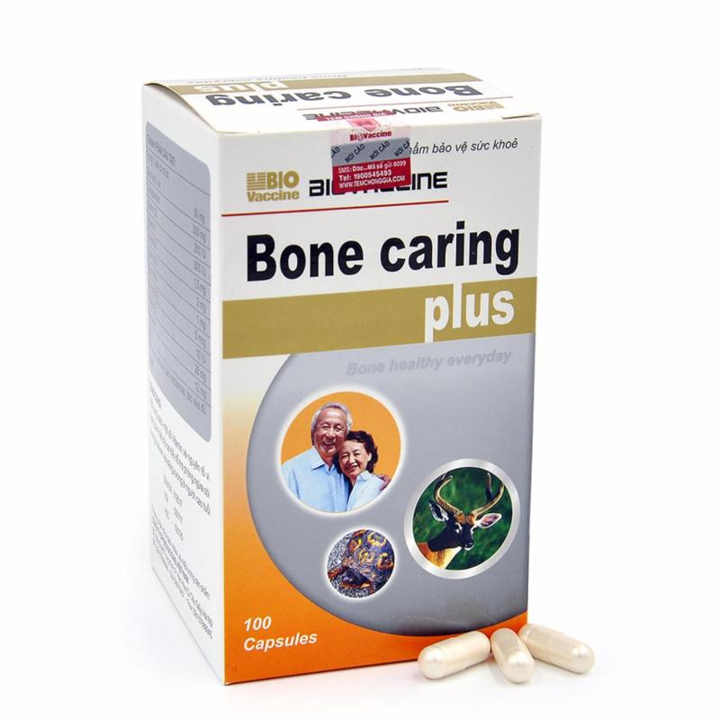 Thực phẩm chức năng bổ sung Canxi và Vitamin Bone caring - tăng cường khả năng hấp thụ canxi, giúp xương chắc khỏe, điều trị loãng xương người già và trẻ nhỏ hiệu quả (Hộp 100 viên) cao cấp