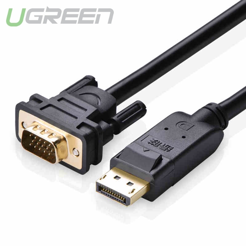 Dây chuyển đổi DisplayPort sang VGA hỗ trợ phân giải 1920x1200, 1.5M UGREEN DP105 Dây chuyển đổi DisplayPort sang VGA hỗ trợ phân giải 1920x1200, 1.5M UGREEN DP105