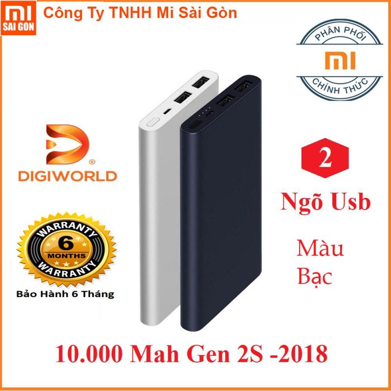 Giá (DiGiworld phân phối) Pin Sạc Dự Phòng Xiaomi 10000 mAh Gen 2S 2018 - Chính hãng
