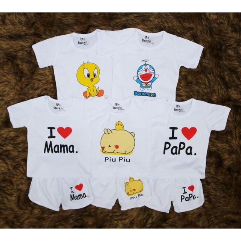 Nơi bán Set 5b cotton 4 chiều 100% cotton-Sz6:12-16kg