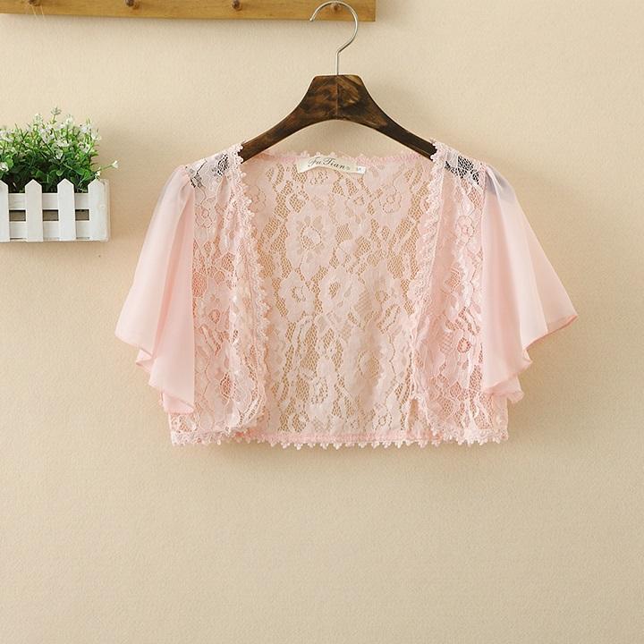 HCMÁo khoác ren tà ngắn 06 C107