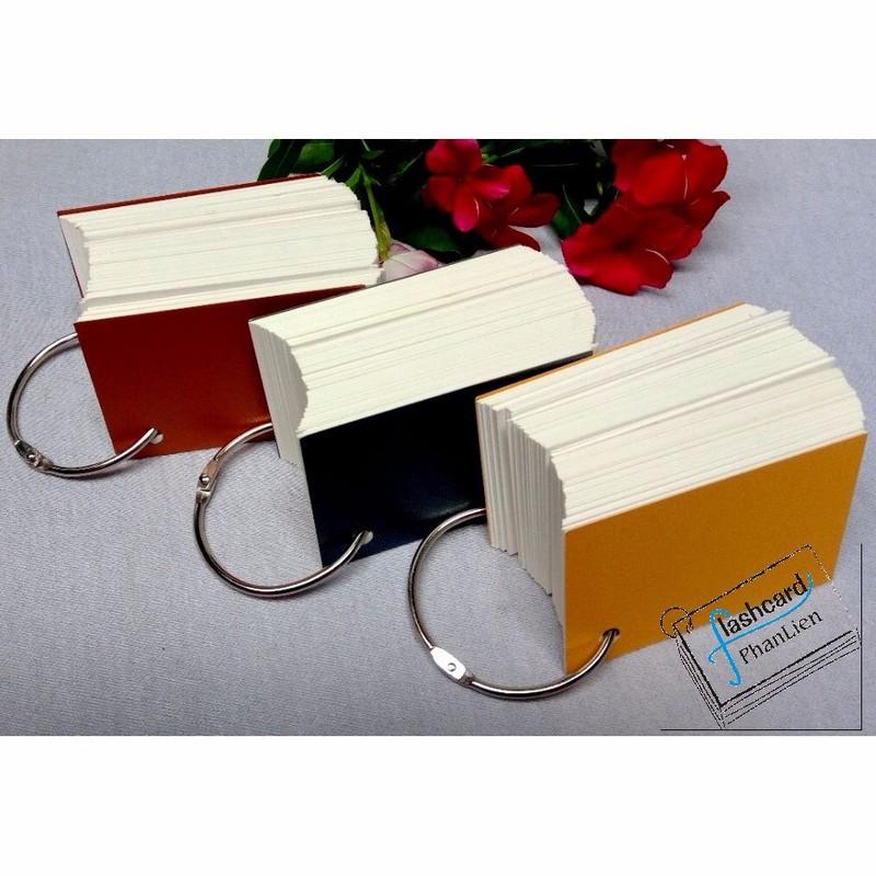 500 Bìa cứng Flashcard trắng học tiếng Anh -Thẻ học trắng -  Giấy ghi chú - Giấy Note - Giấy vuông góc