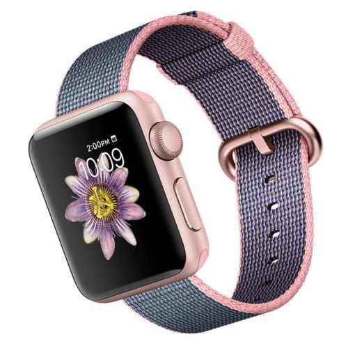 Dây đeo cho Apple Watch, Pink Midnight Blue Woven Nylon 42mm