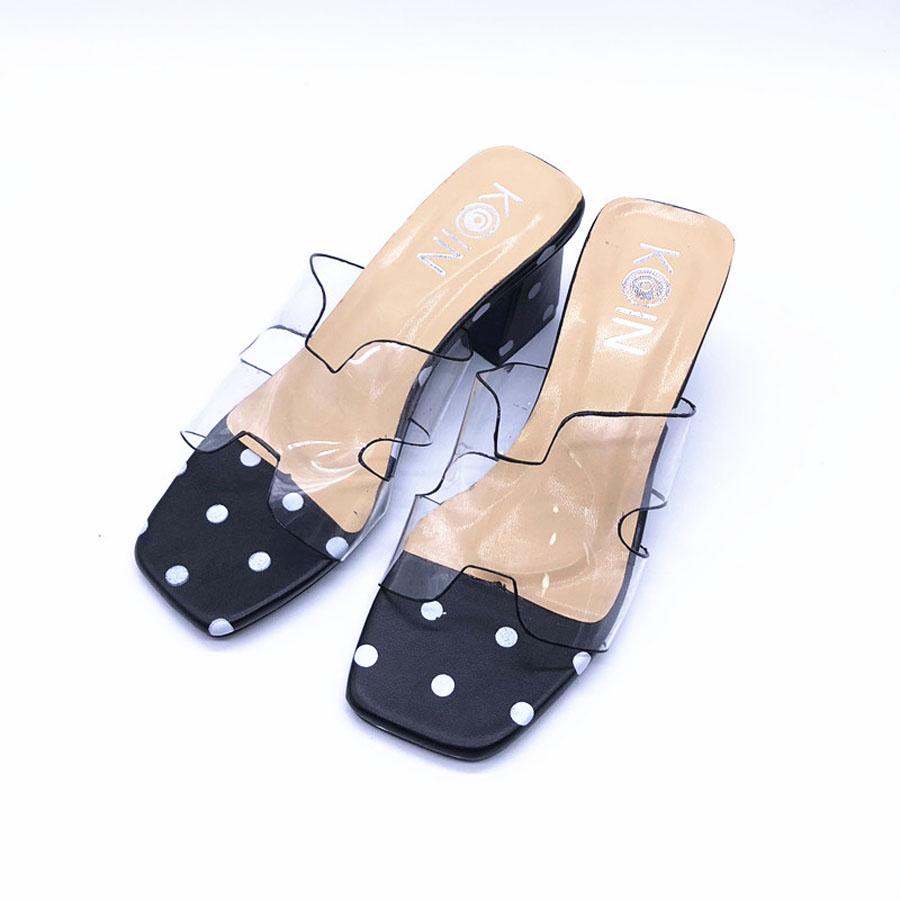 Guốc quai ngang trong suốt chữ H CG119