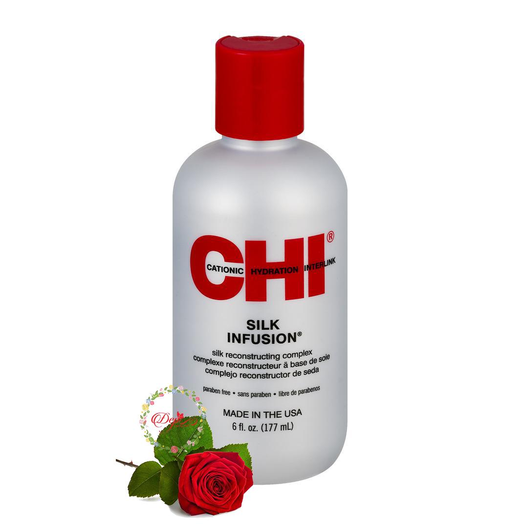 Tinh dầu dưỡng tóc mỹ cho tóc khô xơ hư tổn chi silk infusion 177ml