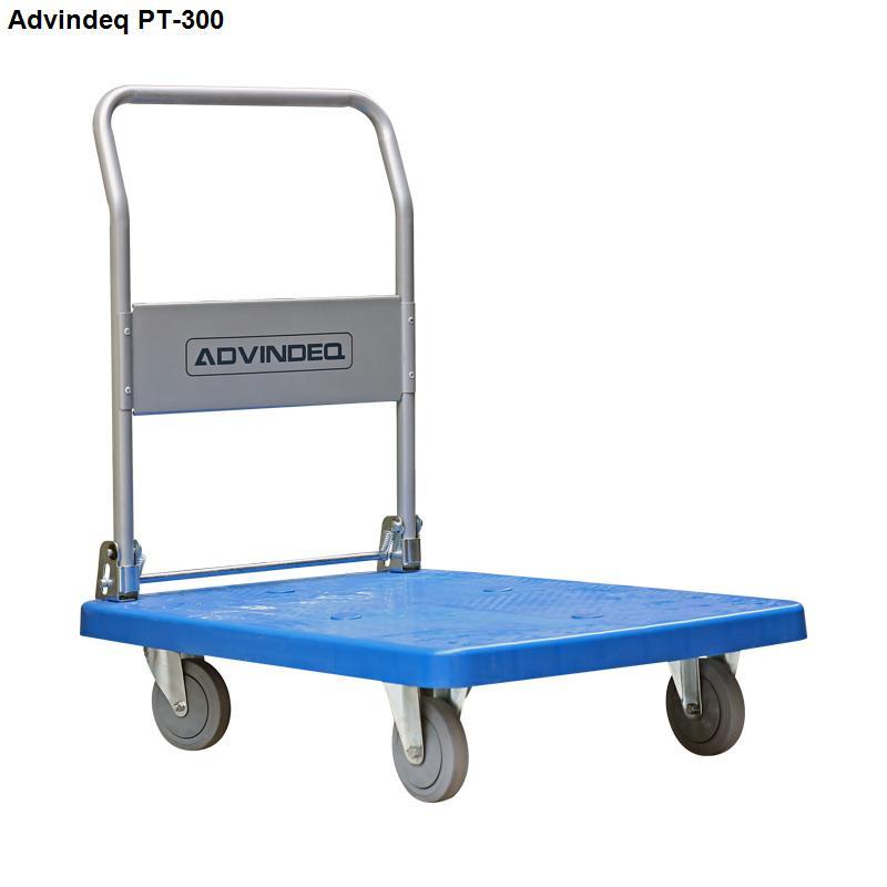 Xe đẩy hàng 4 bánh sàn nhựa ADVINDEQ PT-300 tải trọng chở 300kg tay đẩy gấp gọn