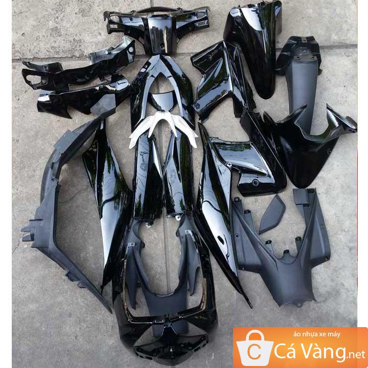 [HCM]dàn áo xe wave rsx - nhựaTRẮNG cao cấpmàu ĐEN