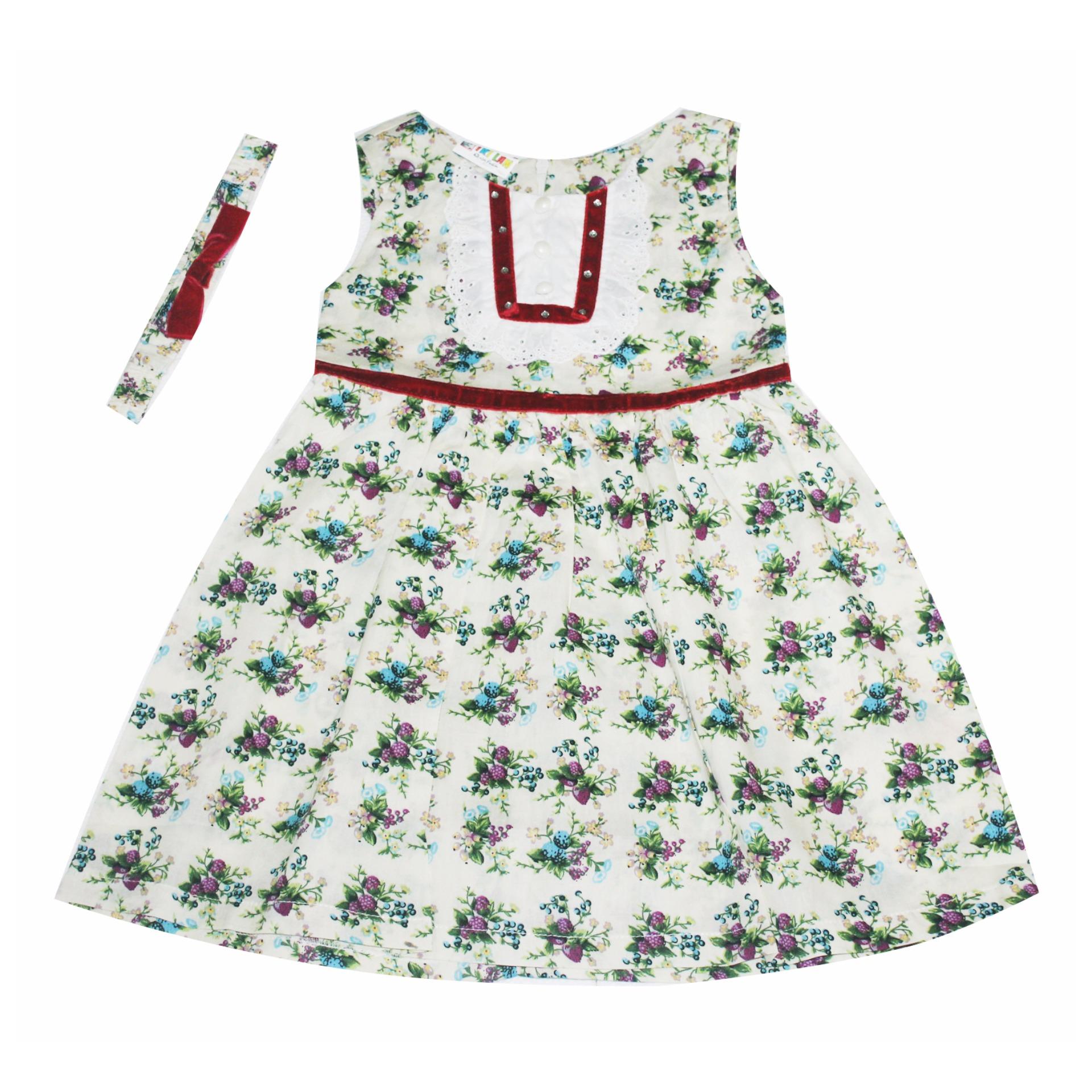 Đầm xòe cotton bé gái 2-7 tuổi dbg082