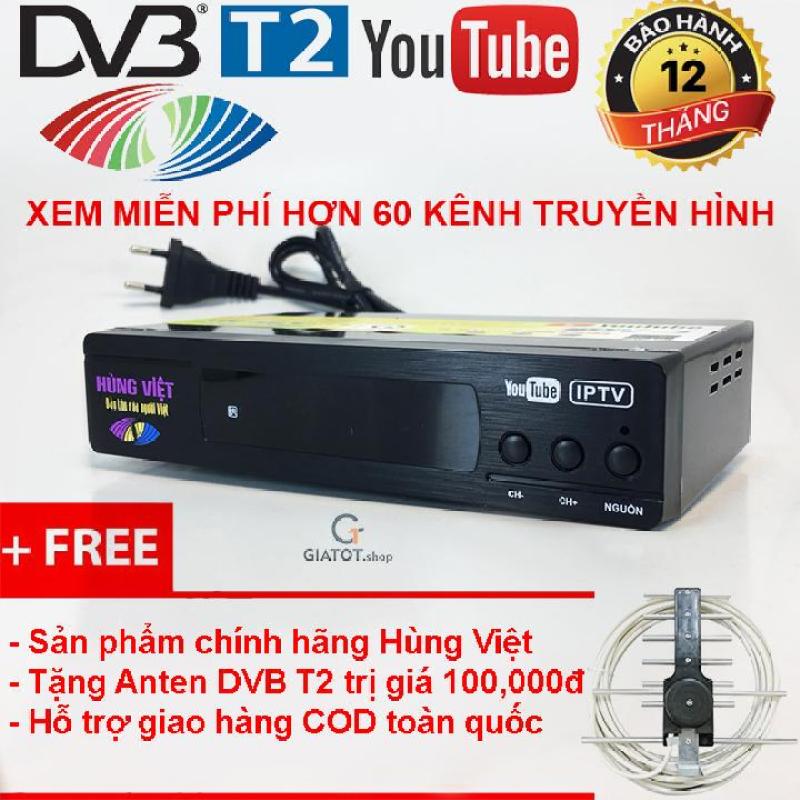 Đầu thu kỹ thuật số DVB-T2 HÙNG VIỆT TS-123 Internet tặng Anten thông minh