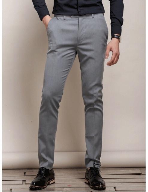 Quần âu nam Vải Chéo Cao Cấp Màu GHI TỐI, Quần tây nam dáng côn trẻ trung, quan au nam loại đẹp