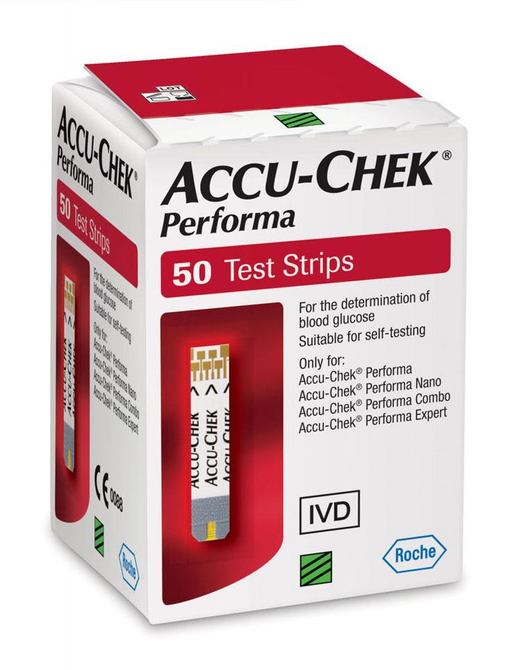 Que thử đường huyết Accu check Performa hộp 50 que