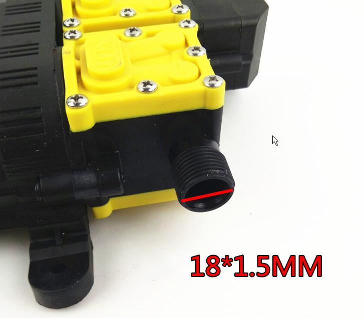 Máy bơm mini tăng áp lực kép 12V 6A (tặng kèm đai ốc kết nối ống nước)