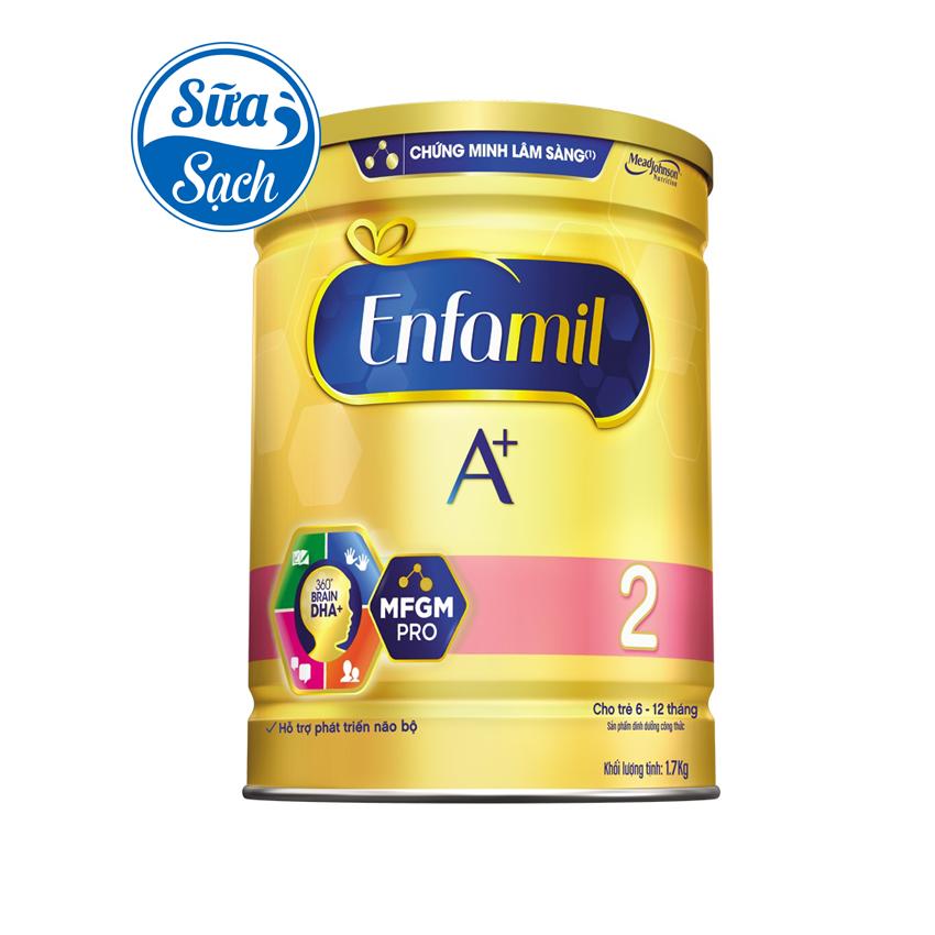 Sữa bột enfamil a+ 2 1.7kg date mới