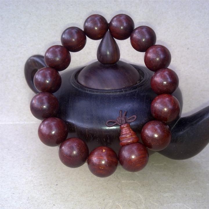 [HCM]VÒNG TAY GỖ TỬ ĐÀN - VÒNG GỖ TỬ ĐÀN ĐỎ 15MM