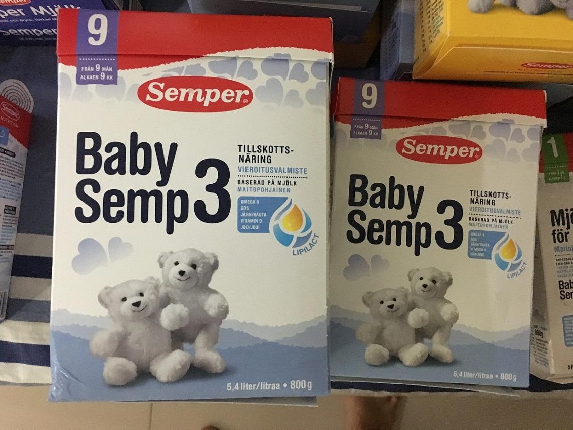 Sữa semper 3 - hàng xách tay thụy điển - cho bé từ 9 - 12 tháng