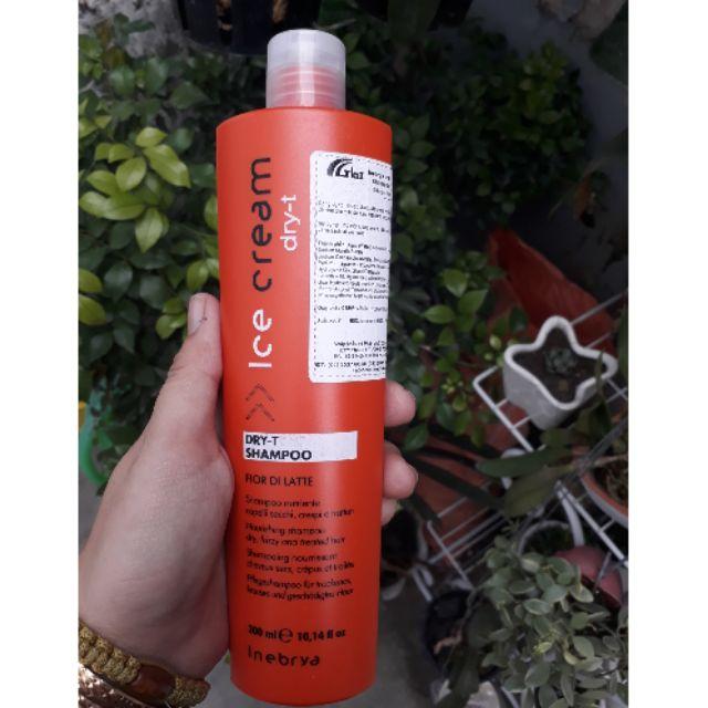 [HCM]DẦU GỘI TÓC KHÔ RỐI Inebrya Ice Cream Professional Dry-T SHAMPOO 300ML