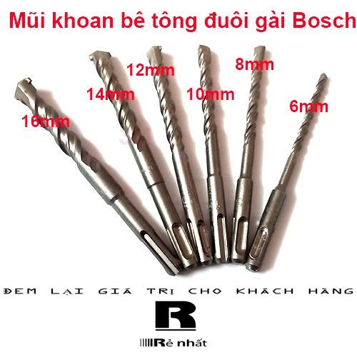 Mũi Khoan Bê Tông Đuôi Gài Bosch Loại Dài 16Cm