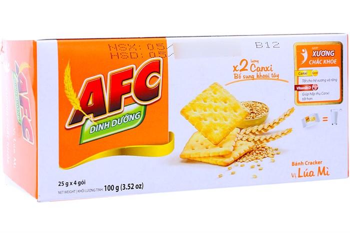 Combo 2 Hộp Bánh cracker afc vị lúa mì 100g