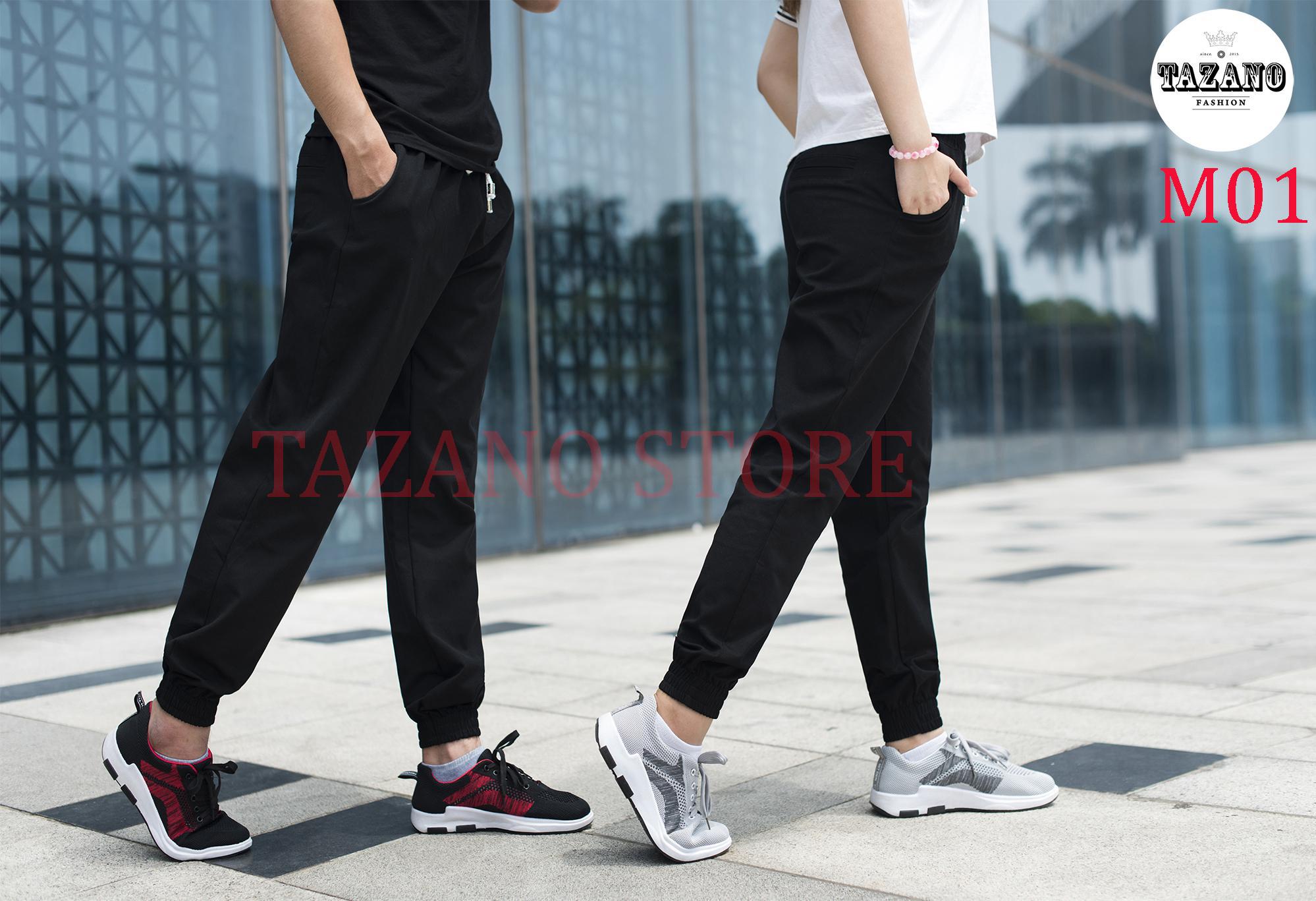 Quần Jogger Kaki Nam/Nữ Co Giãn 4 Chiều Hàng Xuất Khẩu - Màu Đen