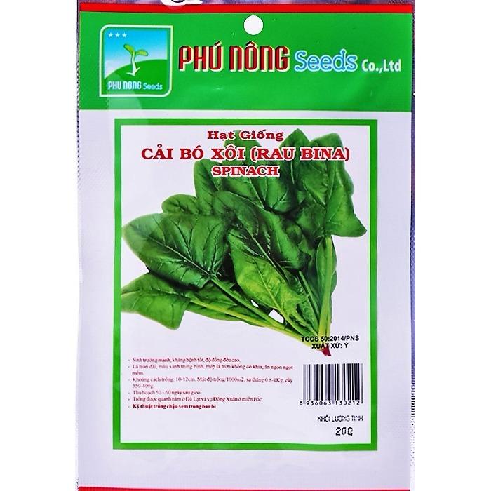 [HCM]Hạt giống cải bó xôi  Italia PHÚ NÔNG - Gói20g HÀNG CÔNG TY CHẤT LƯỢNG CAO