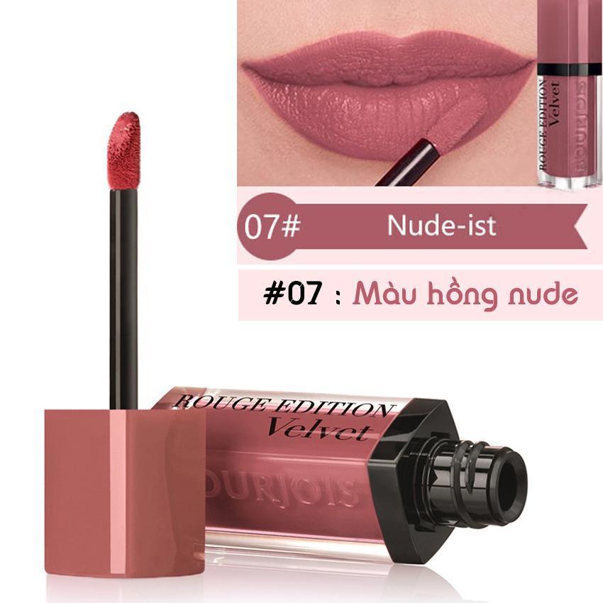 Son kem lì Bourjois Rouge Edition Velvet 7.7ml màu 07 - Nude.ist - Màu hồng nude - Pháp