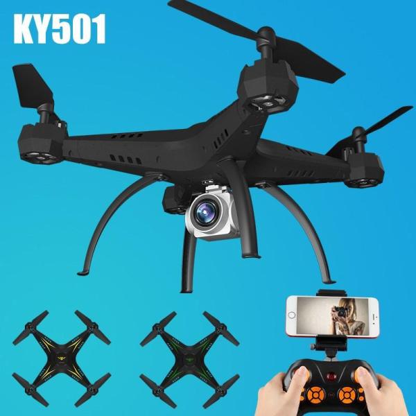 [Camera 2.0MP] Máy bay điều khiển từ xa Flycam KY501 Advanced Drone Wifi 2.4GHz, Nhào lộn 360 độ, Chịu lực va đập siêu bền