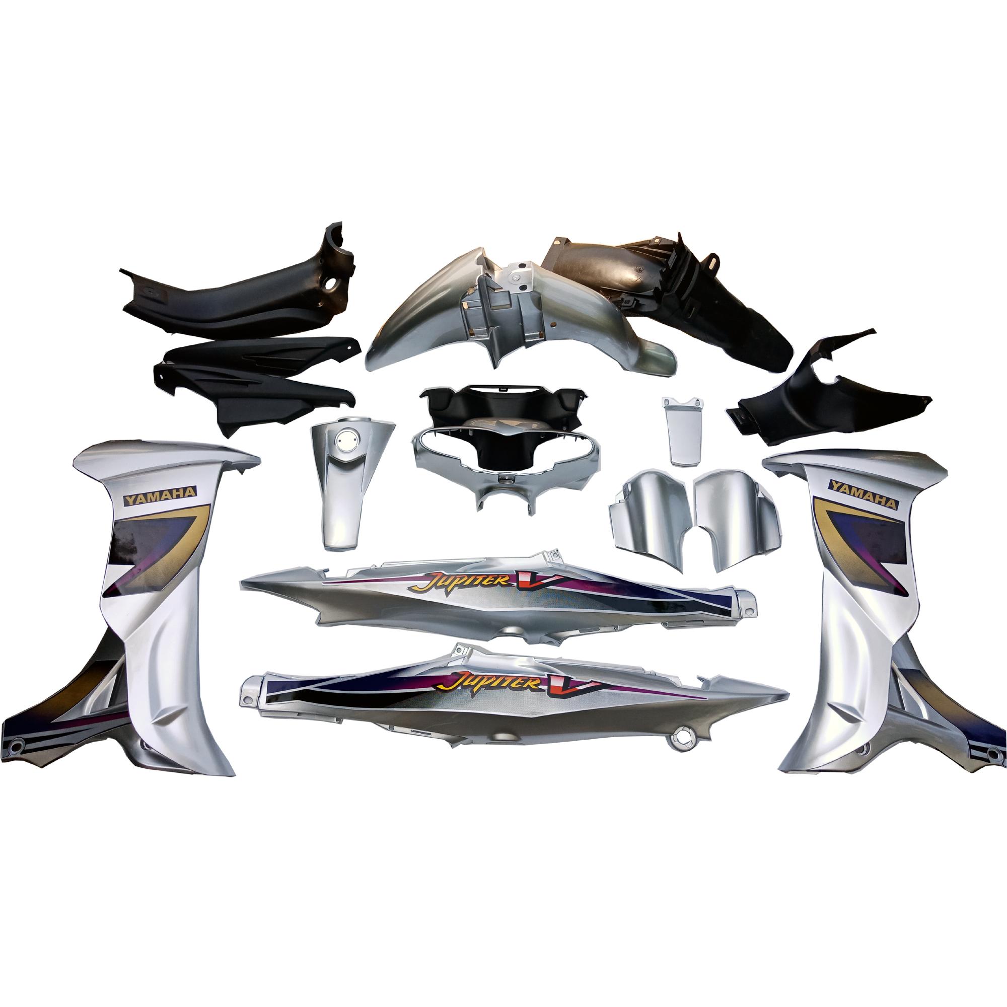 Bộ vỏ nhựa XE JUPITER V chất liệu ABS nhãn hiệu GTP màu bạc