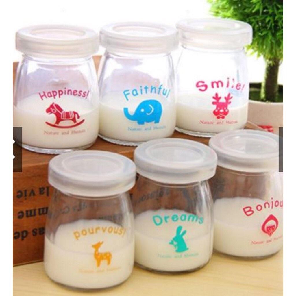 Hộp 12 hũ làm sữa chua thuỷ tinh