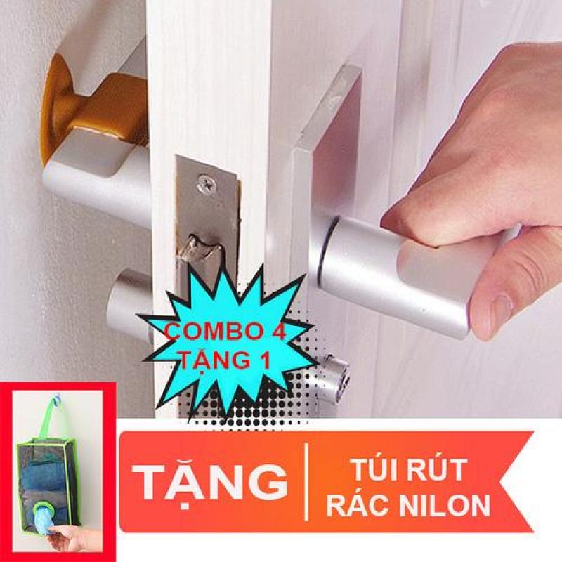 Bảng giá Combo 4 cao su chặn cửa ngăn sập tường, trầy tường, giảm ồn. Tặng giỏ rút túi rác Điện máy Pico