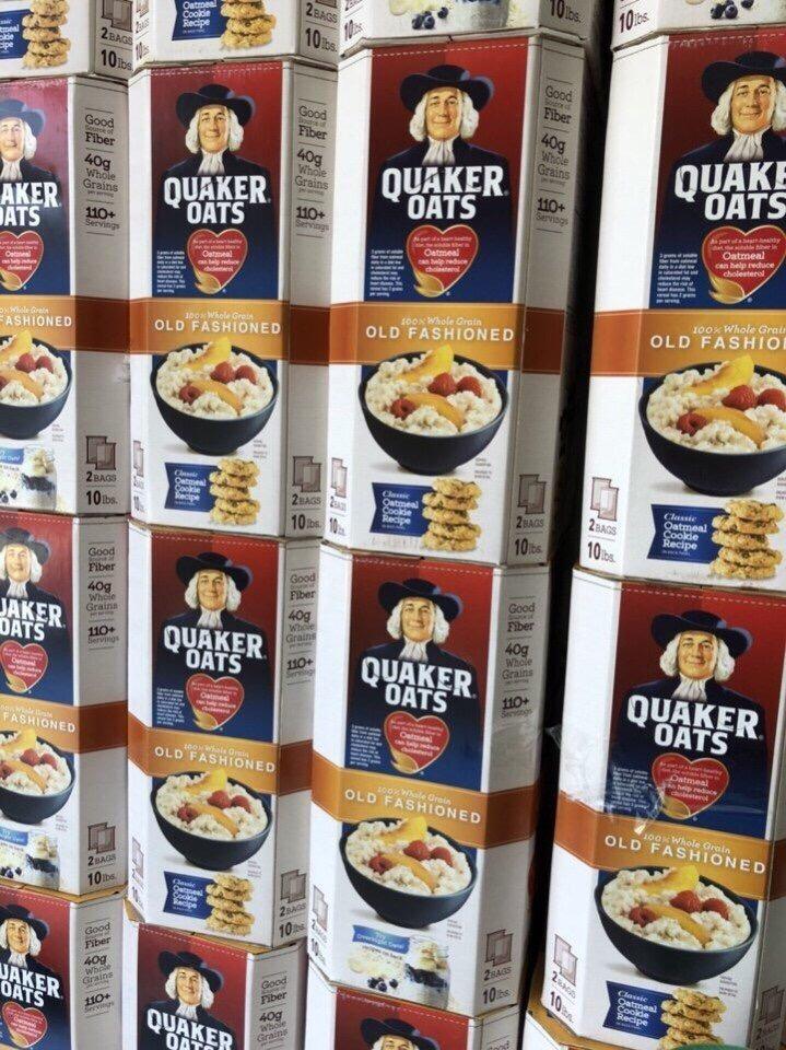 2 thùng yến mạch mỹ quaker oats old fashiones 4,52kg