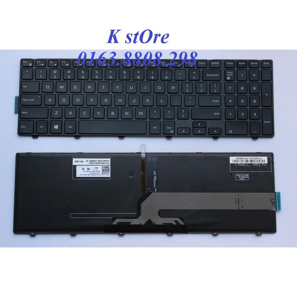 Bàn Phím Laptop Dell Inspiron 15 3000 Dell Inspiron 3541 3542 (Màu Đen)