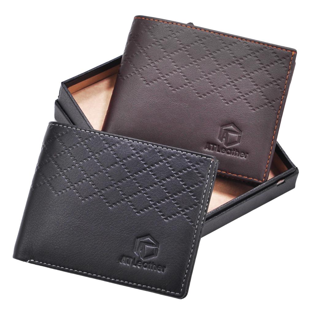 Ví da bò nam phong cách Hàn Quốc AT Leather 080 - Da bò thật 100%