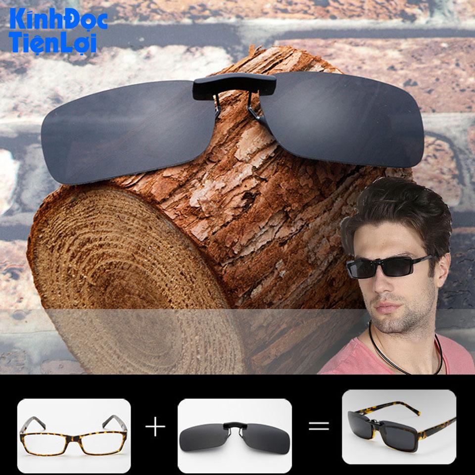[HCM]Tròng kính mát kẹp phân cực cho người cận viễn Kính râm kẹp cận viễn