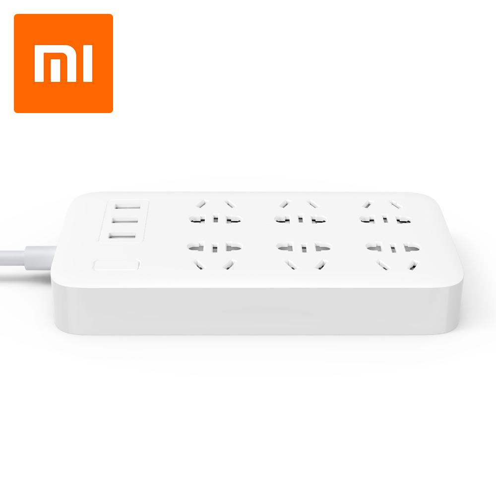 Ổ Cắm Điện Xiaomi - 6 Ổ Điện / 3 Cổng Sạc USB (1A - 2A)