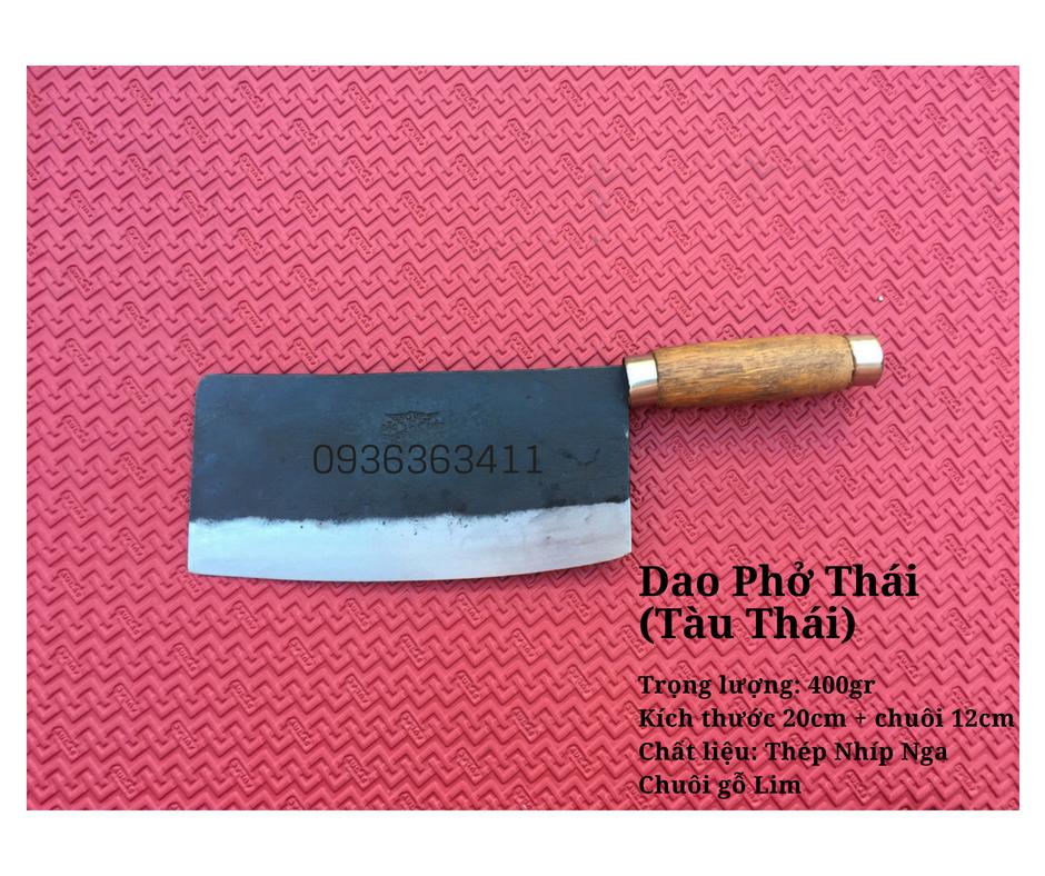 Dao phở thái Đa Sỹ nhíp xe chuôi gỗ Lim
