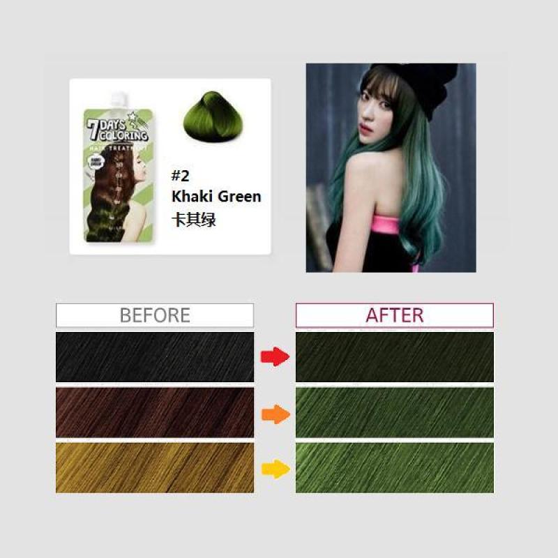 Thuốc Nhuộm Tóc 7 Ngày Missha 7 Days Coloring Hair Treatment 25ml # Khaki Green cao cấp
