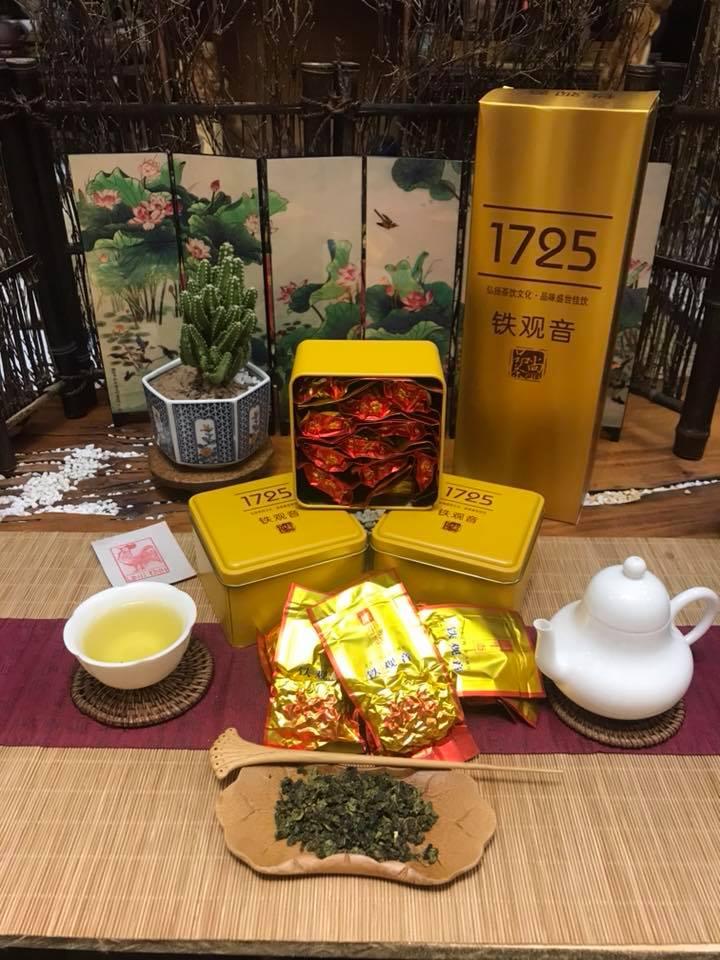 Trà Thiết Quan Âm chính phẩm 1725 hộp vàng.