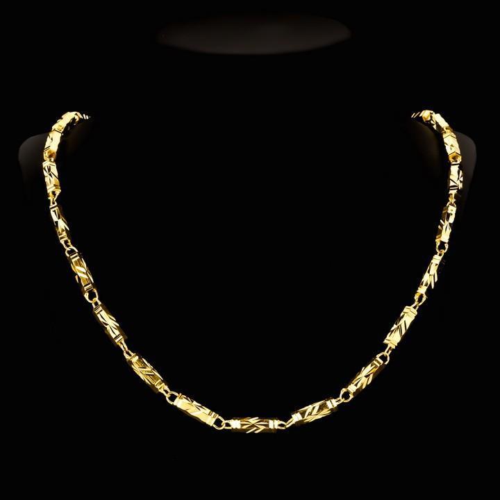 Dây chuyền nam trúc lớn mạ vàng 24 k