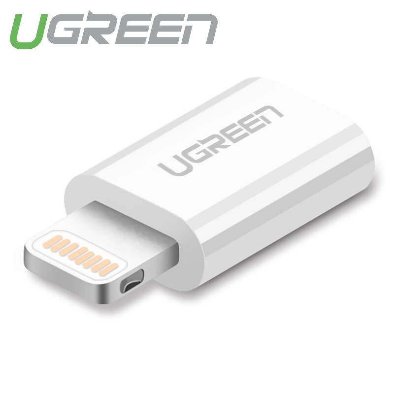 Đầu chuyển đổi Micro USB sang Lightning MFI UGREEN US258 /US164 Đầu chuyển đổi Micro USB sang Lightning MFI UGREEN US258 /US164
