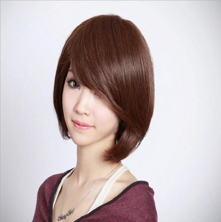 [HCM]Tóc Giả Nữ Hàn Quốc Mái Xéo ADORA - TG87