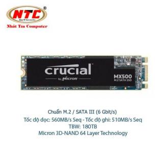 Ổ Cứng SSD M2 Crucial MX500 dung lượng 500GB - Chuẩn giao tiếp SATA III 6Gbit s (đen) - Nhất Tín Computer thumbnail