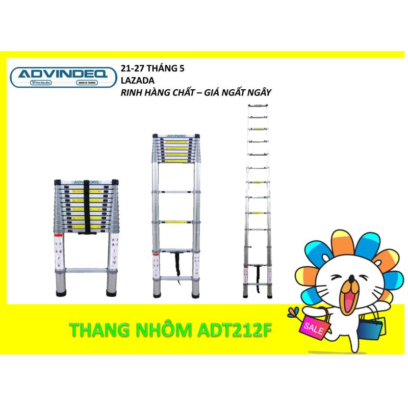 (3.8m + Đai nhôm) Thang nhôm rút gọn đơn Advindeq ADT212F